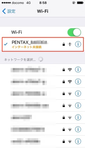 K-70　Wi-Fi　インターネット未接続