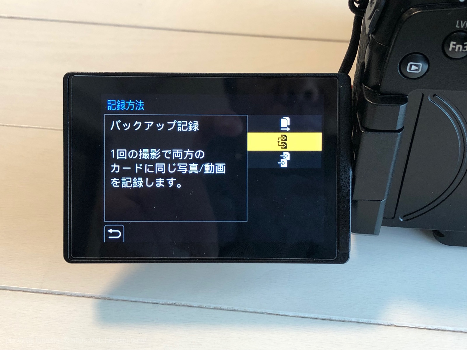 LUMIX G9 PRO バックアップ記録