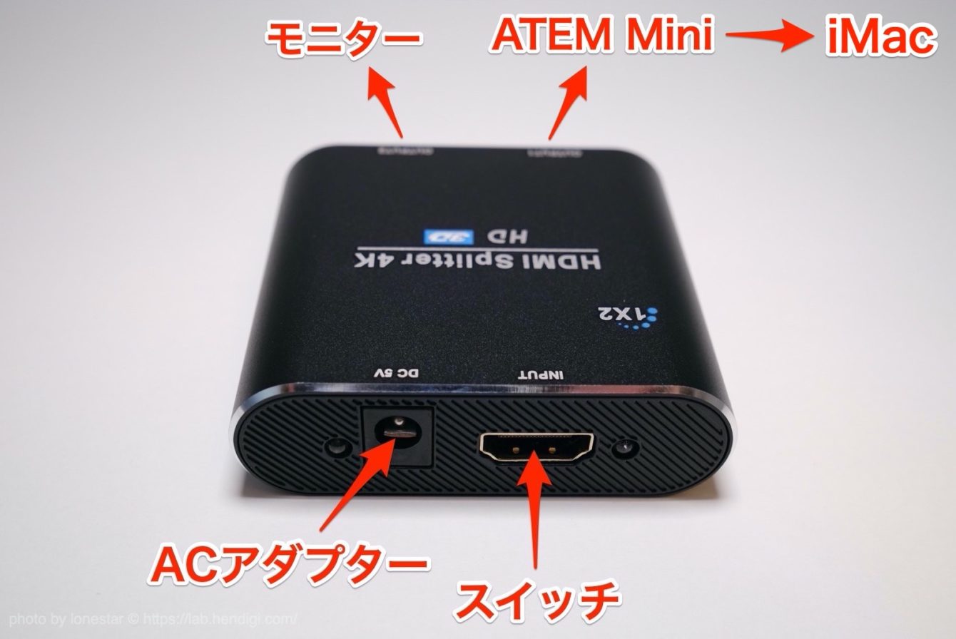 ATEM Mini　HDMI分配器