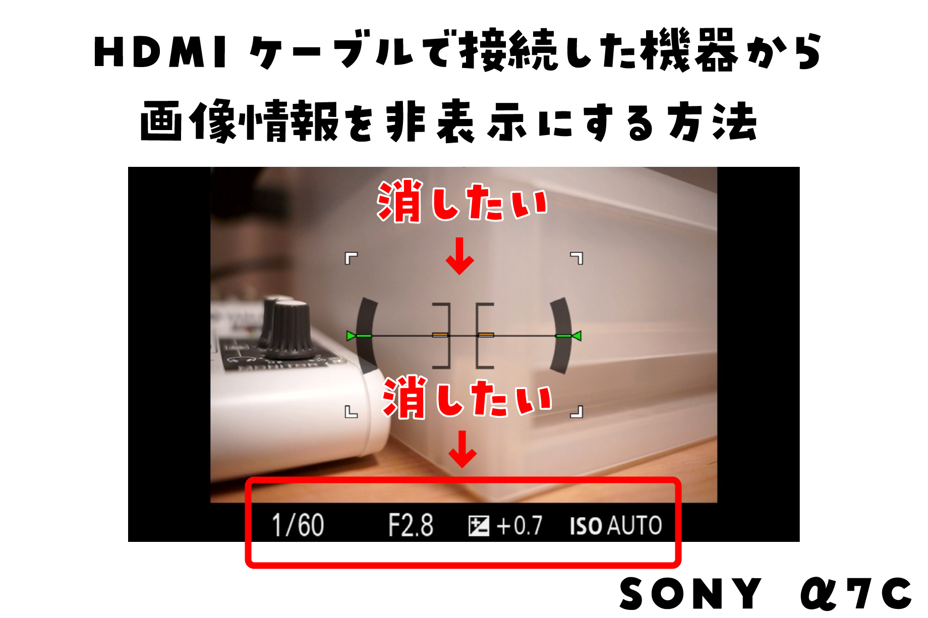 ミラーレス　HDMI　表示　消す