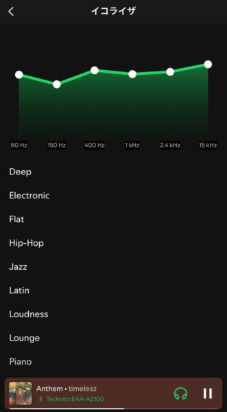 Spotify イコライザー