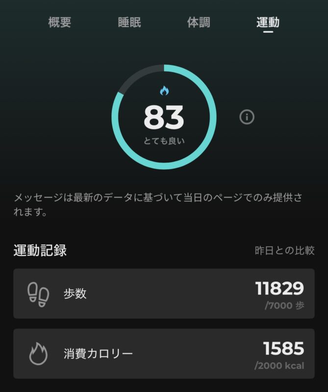 SOXAI RING　運動記録