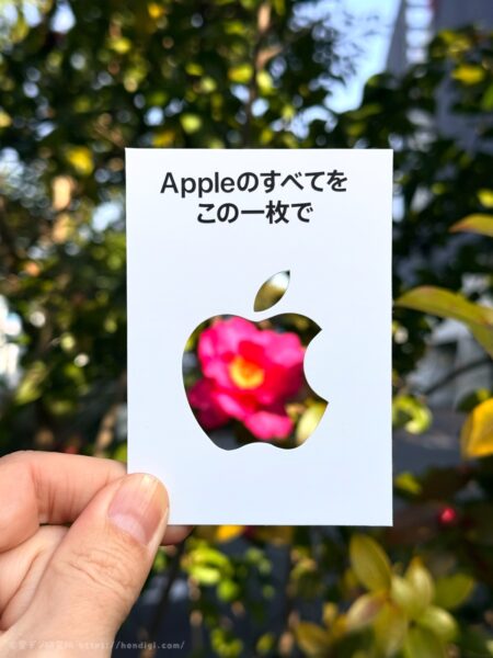 Appleギフトカード　フレーム撮影　作例写真