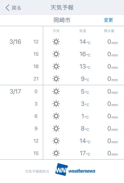 エオリア　アプリ　天気予報